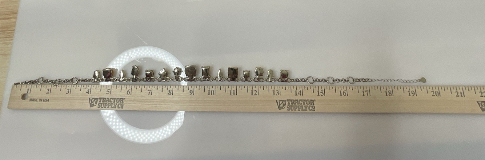 LOFT Multicolor Glass Rhinestone Necklace Silver Tone Adjustable 17” – 19”