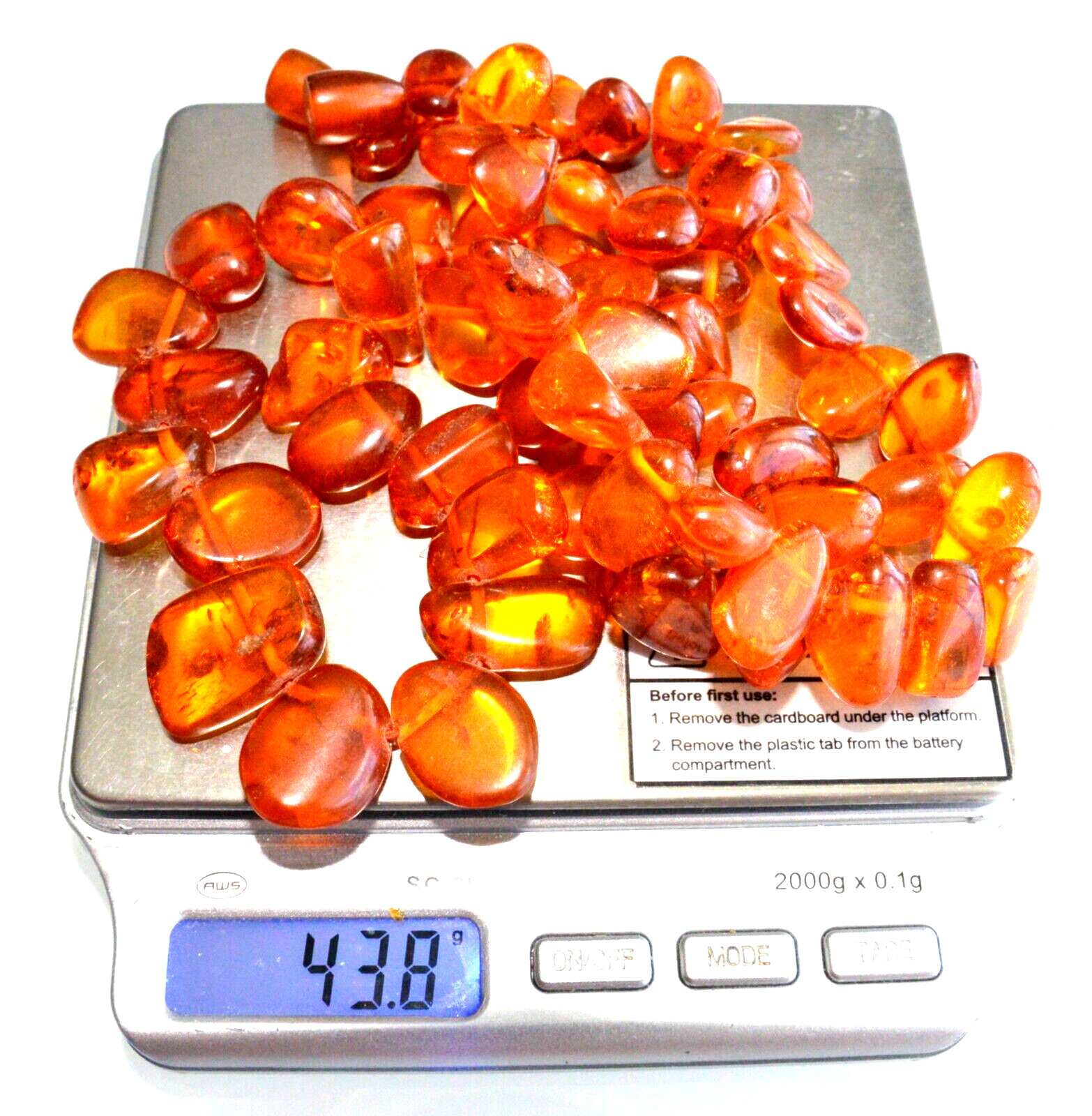 ✅56cm = 44gr RUSSIAN SOVIET BALTIC AMBER BEAD NECKLACE 琥珀 BRACELET STONE PENDANT