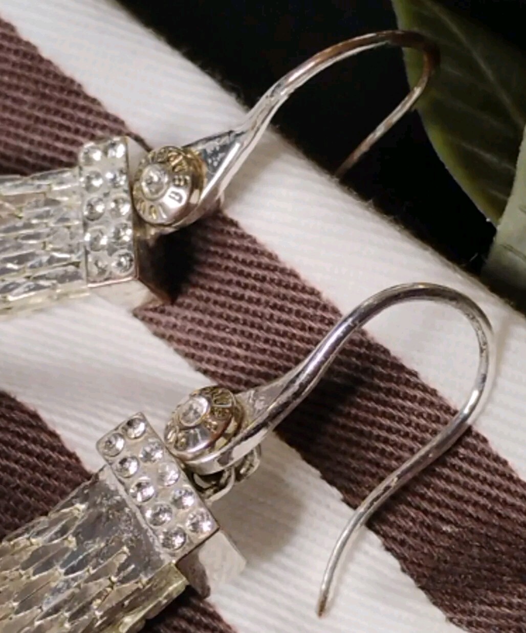 Designer HENRI BENDEL Dazzling 6″ Cascade Waterfall Silver Tone Earrings w/Bag!