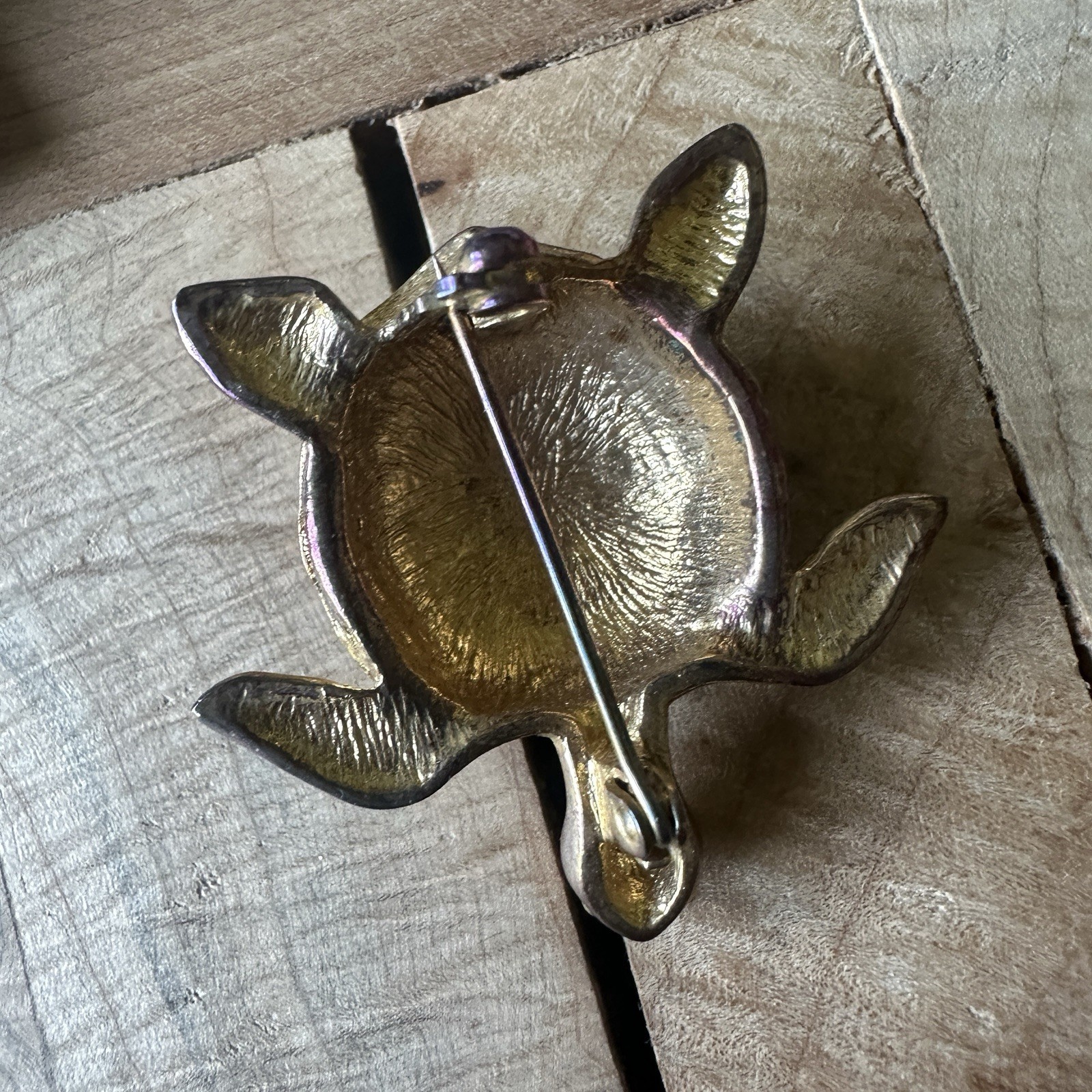 VTG RJ Graziano Flower Angel Turtle 4 Brooch Pins 1.5-2.5 Inch Crystal Acrylic