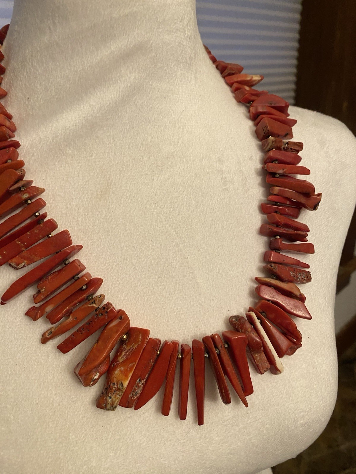 Vintage Red Coral Necklace Estate Sale Jewelry