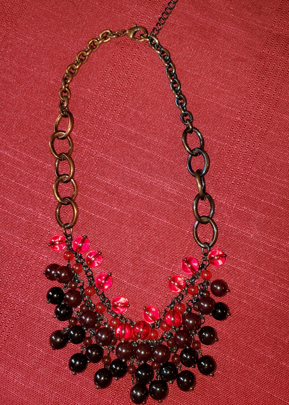 Vintage Beaded Cluster Necklace Coldwater Creek Lush Berries