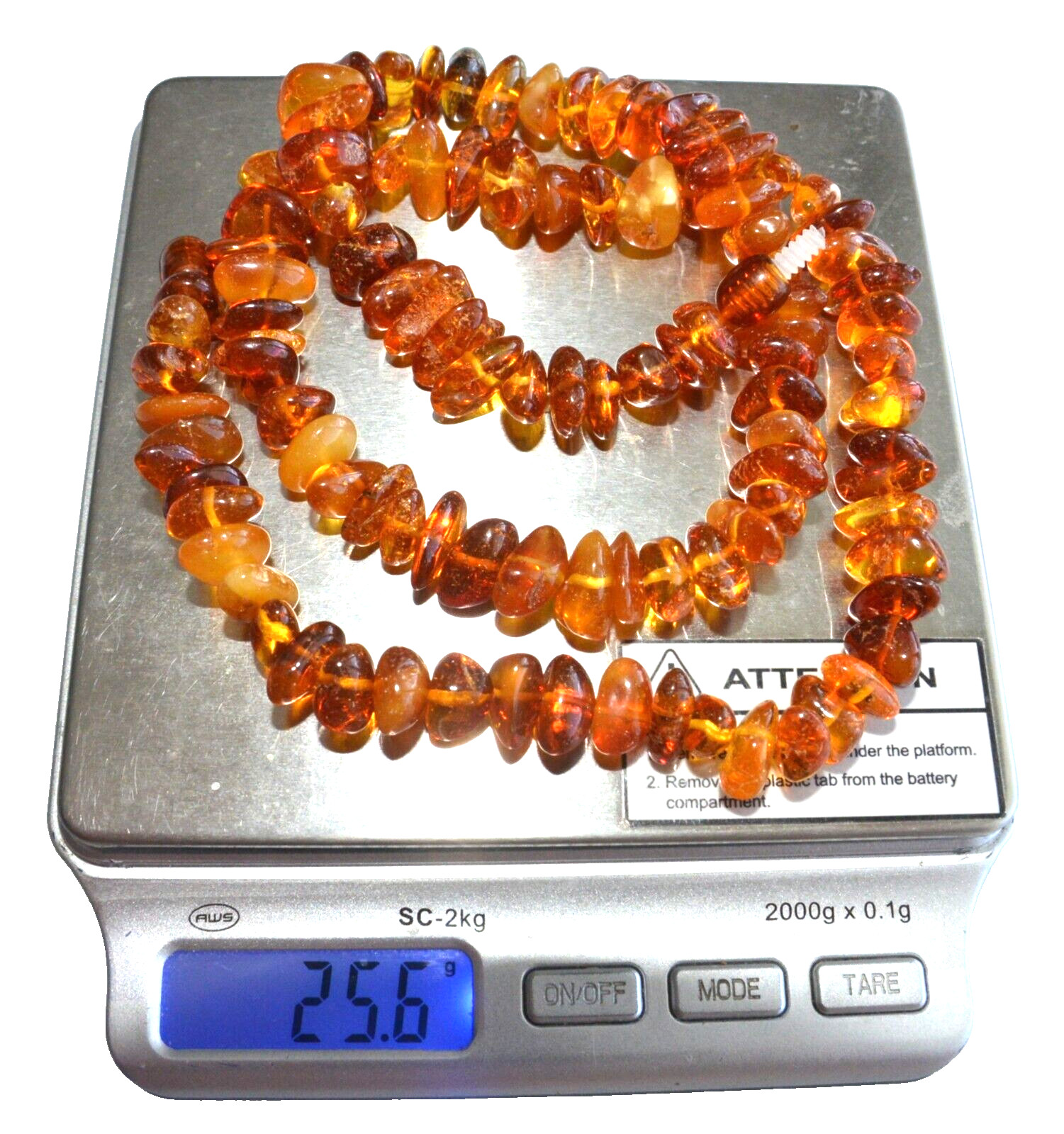 ✅52cm = 25gr RUSSIAN SOVIET BALTIC AMBER BEAD NECKLACE 琥珀 BRACELET STONE PENDANT