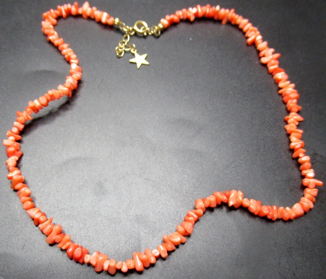 Genuine Coral Branch Vintage Necklace