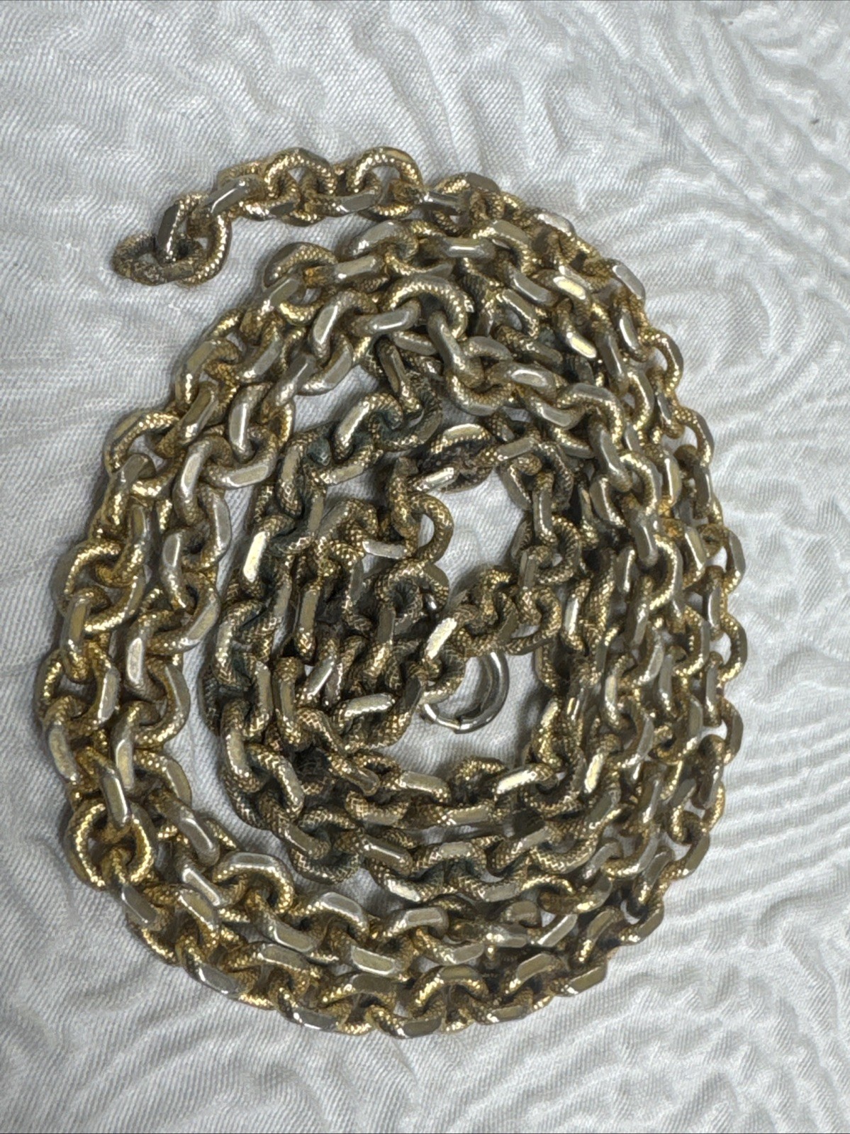 Vintage Gold Tone Double Rolo Chain Link 30”Necklace
