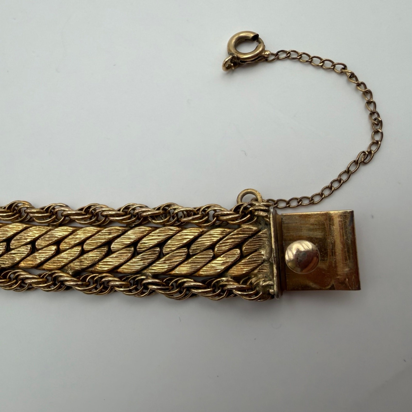 Vintage Winard 12K Gold Filled Mesh Rope Bracelet 22g AS IS / FLAW