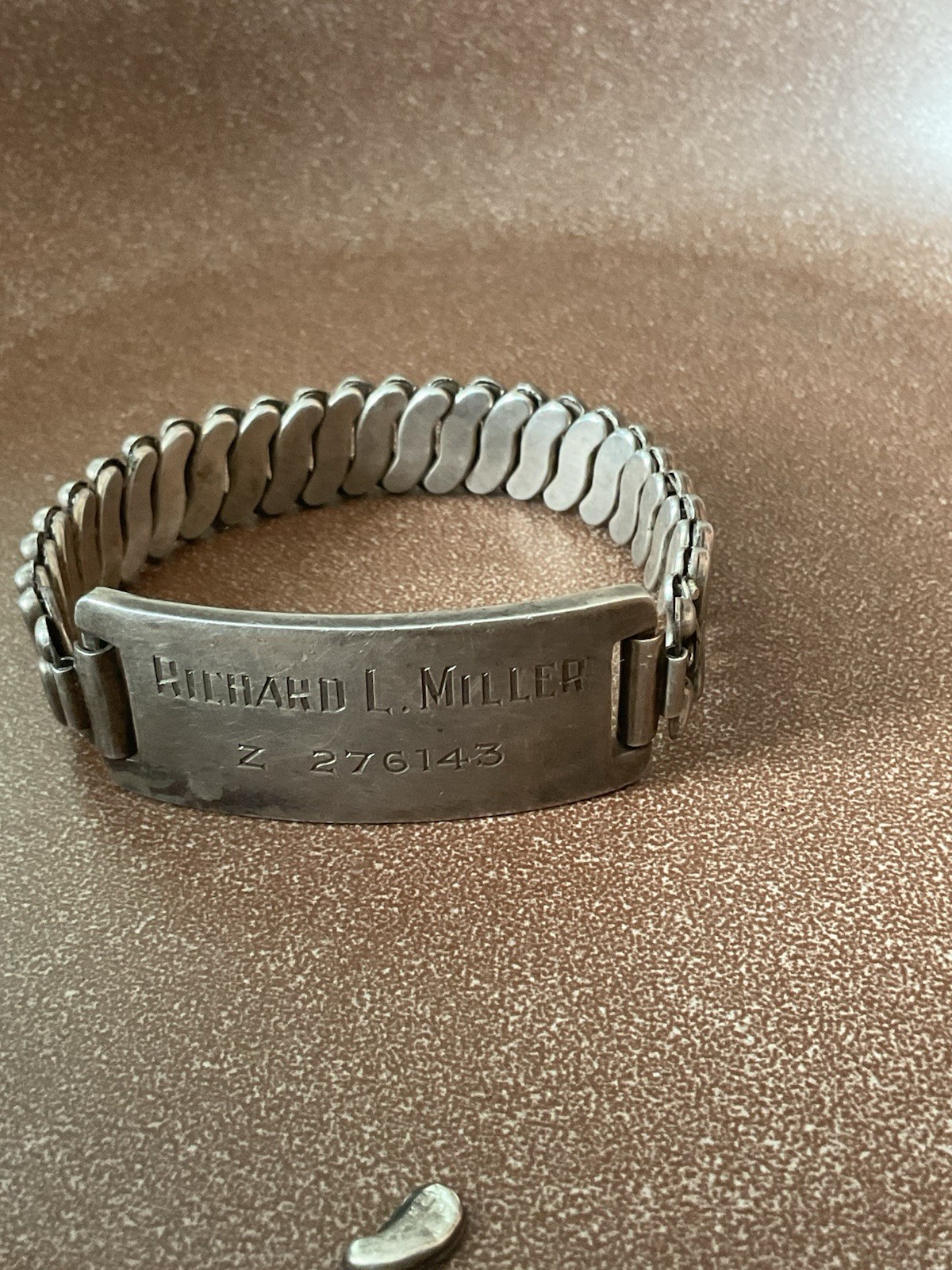Vtg Heavy Solid 925 Sterling Silver ID Bracelet Expansion Link Stretch Band 44 g