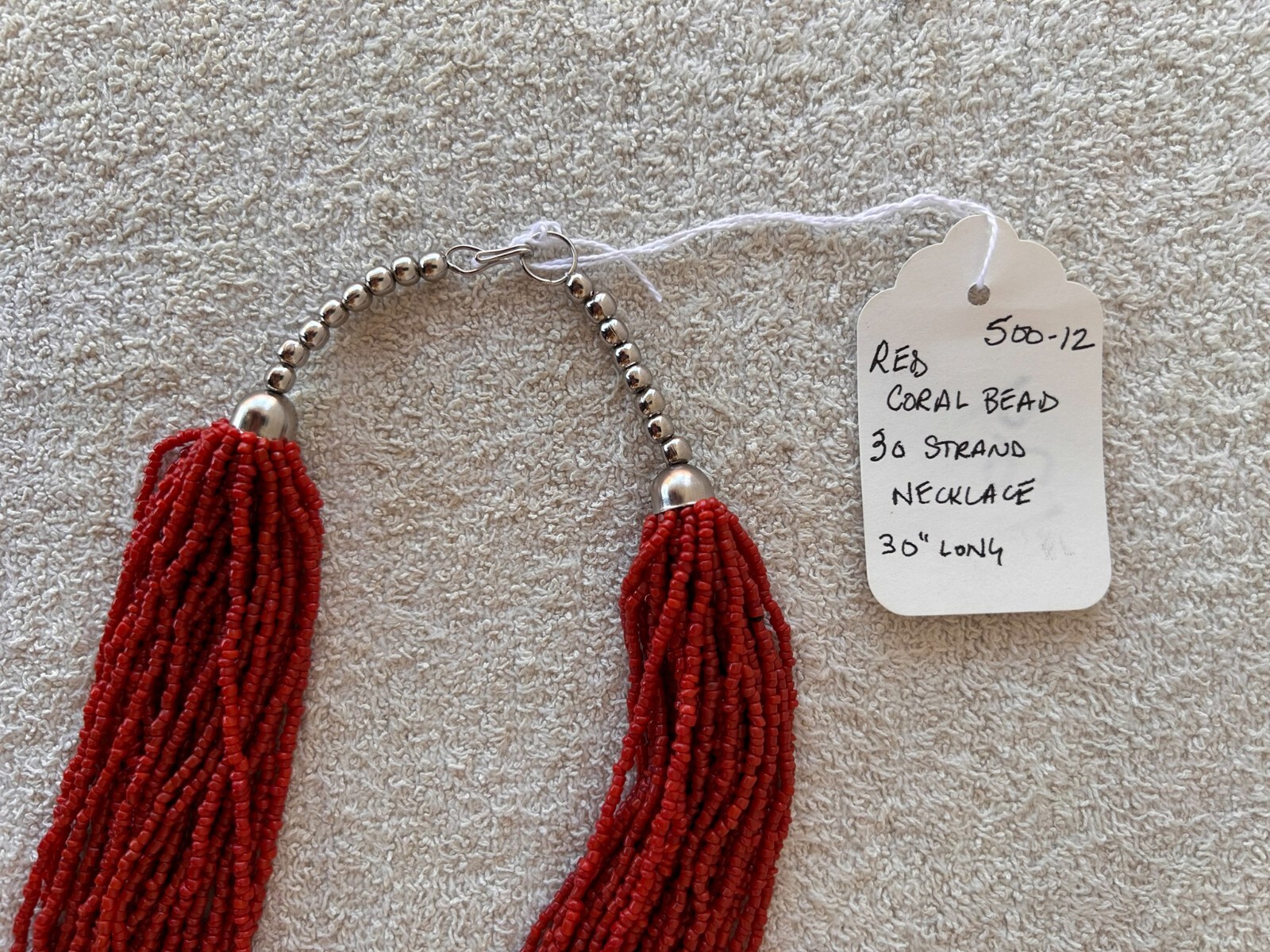 Vintage 30 Strand Real Genuine Coral Beads 30″ Long