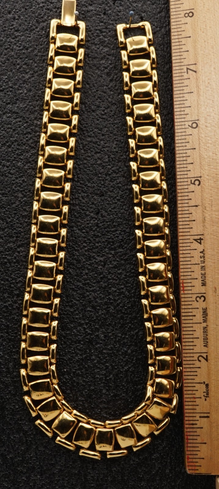 Signed Circle (C) Trifari Chunky Link Statement Necklace Vintage