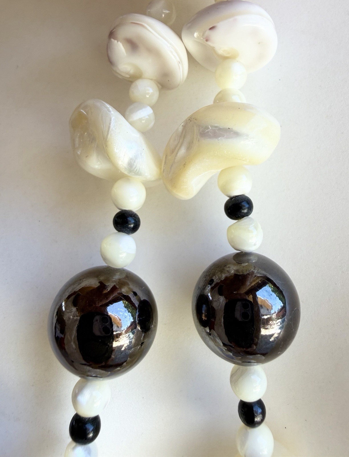 1970’s 28” Natural Mother of Pearl / Shell Necklace