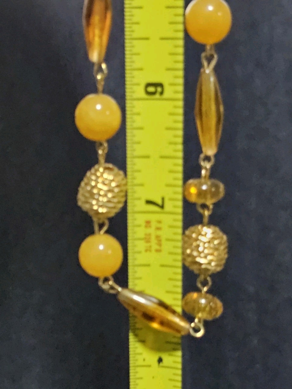 Estate Lot 5 Earth Tone Acrylic Lucite Shell Brass Accent Beaded Necklaces