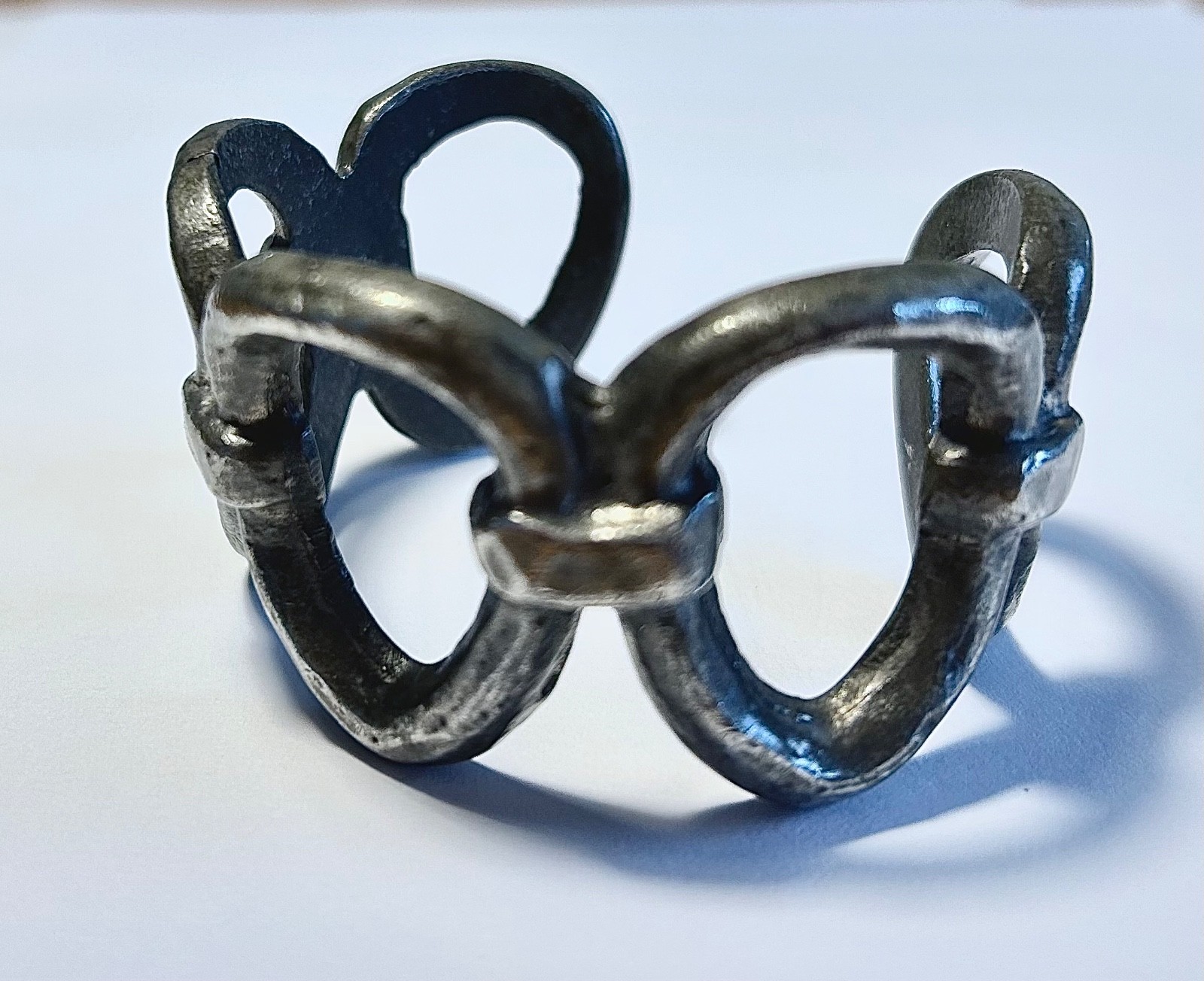 VINTAGE French 1930’s -50’s Hand Cast Brutalist Modernist Cuff Bracelet