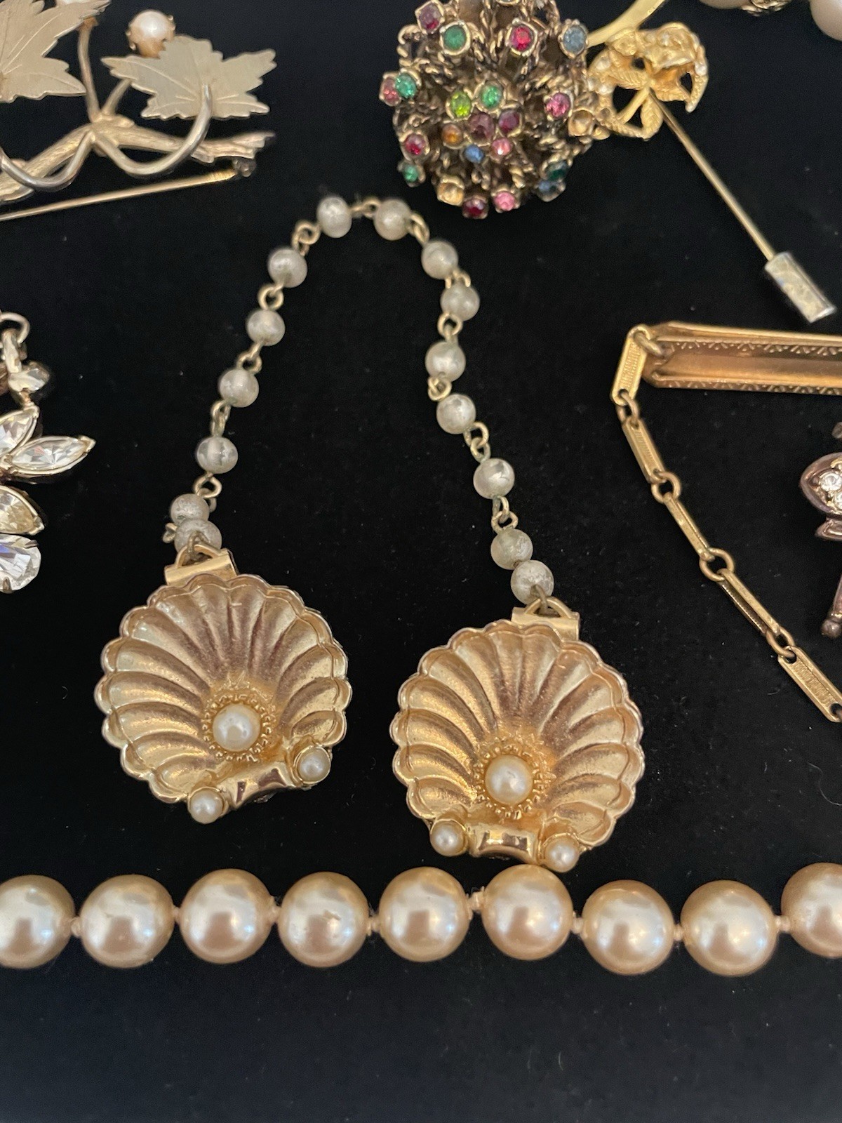 Junk Jewelry FOR CRAFTS WEAR PICS 1 & 2 Necklaces Watches Brooch Some SIGNED #3