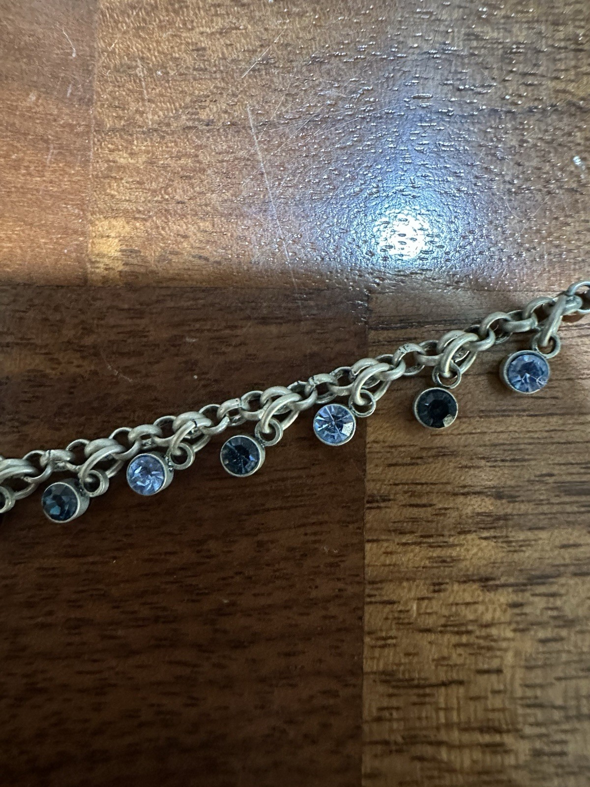VTG Discontinued Lia Sophia Fashion Necklace And Earring Set Blue Stone