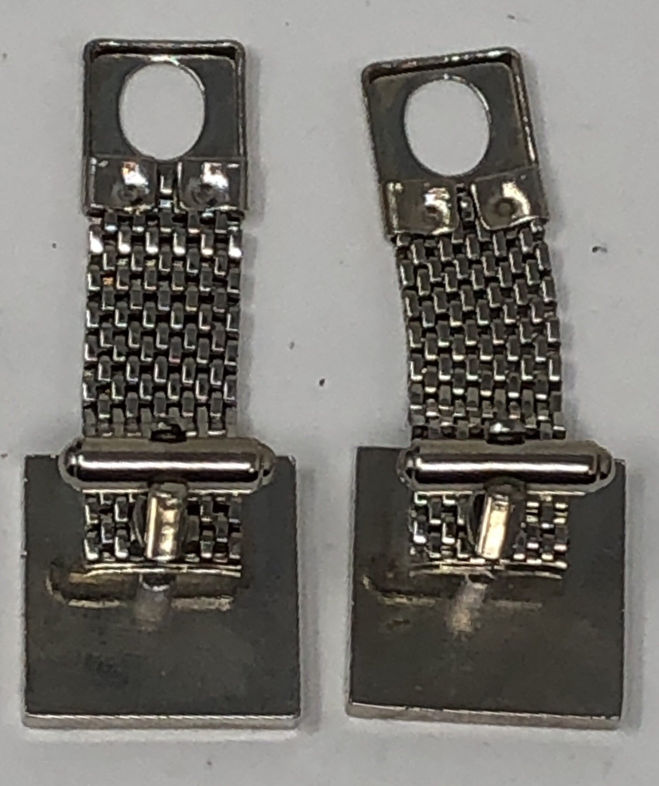 Hadley Cufflinks Wrap Around Silver Tone Mesh – Vintage