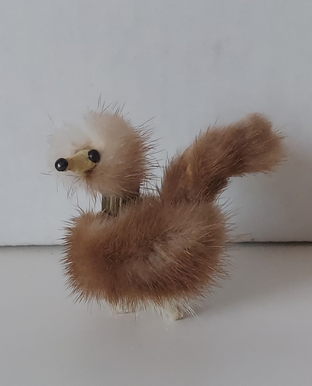 Vintage Mink Fur Poodle Dog Brooch Pin