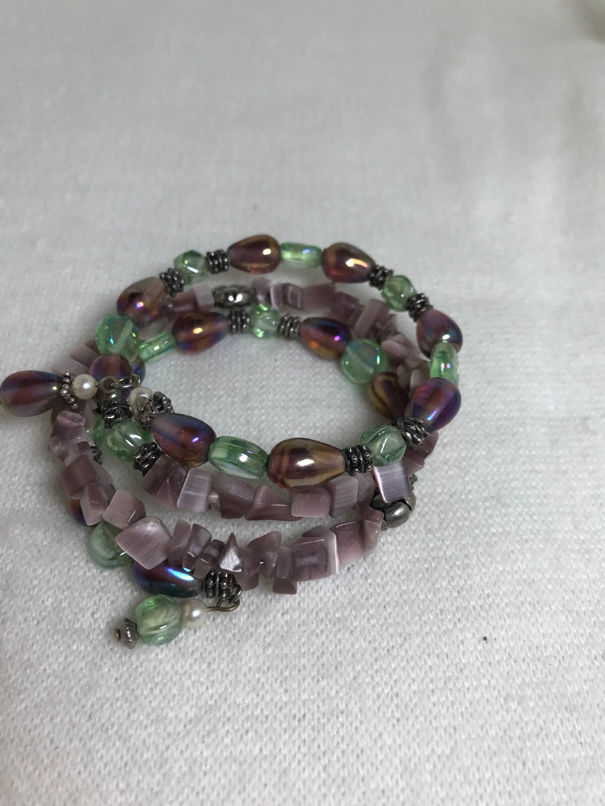 Memory Wire Multi-Colored Bracelet – Pinks / Purples / Earth Tones