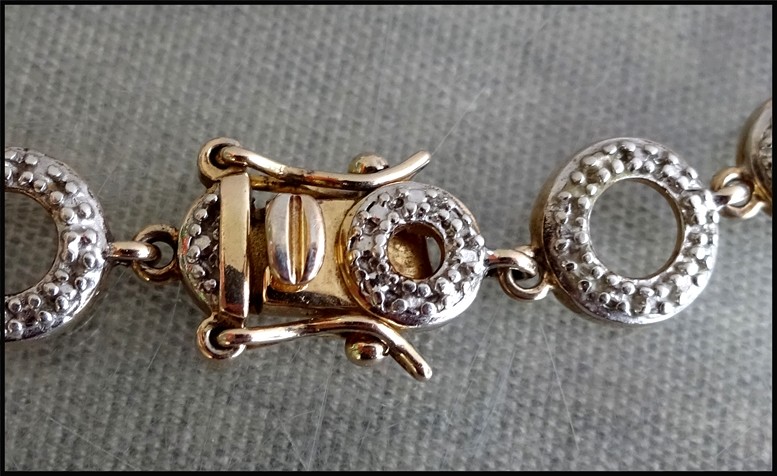 Vintage Vermeil Gold Over Sterling Silver Linked Bracelet Retired QVC or HSN