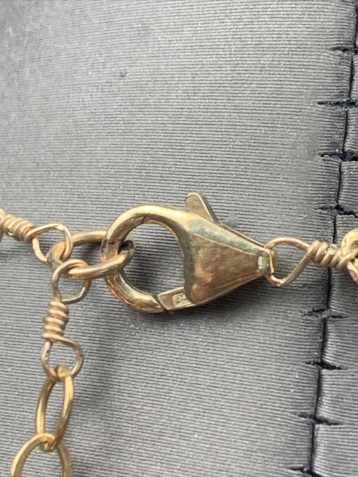vintage GARA DANIELLE august birthstone 14k GF peridot GEMSTONE flower necklace