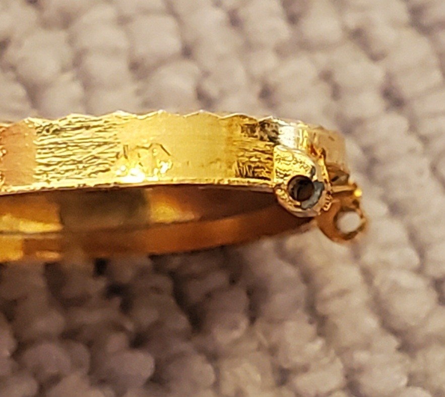 Vintage Buler Manual Gold Plate Enamel Rose Bracelet W/Face Cover Needs Repairs