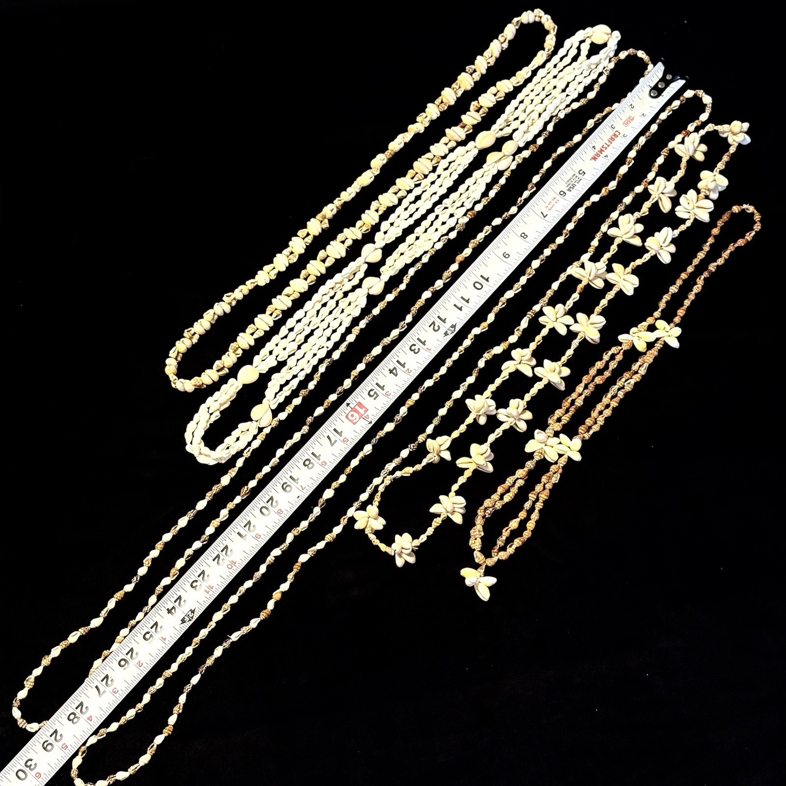 Vtg Seashell Necklaces & Leis Collection Lot Of 6 Hawaii Style Garlands N