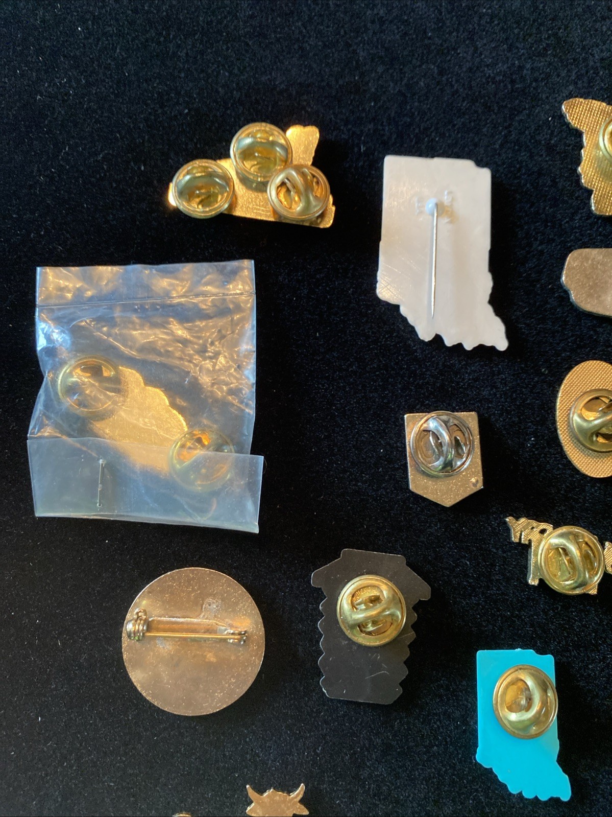 Lot Of 22 Vintage Random Lapel Pins Brooch Indiana Pow*Mia Horse Cow Flower