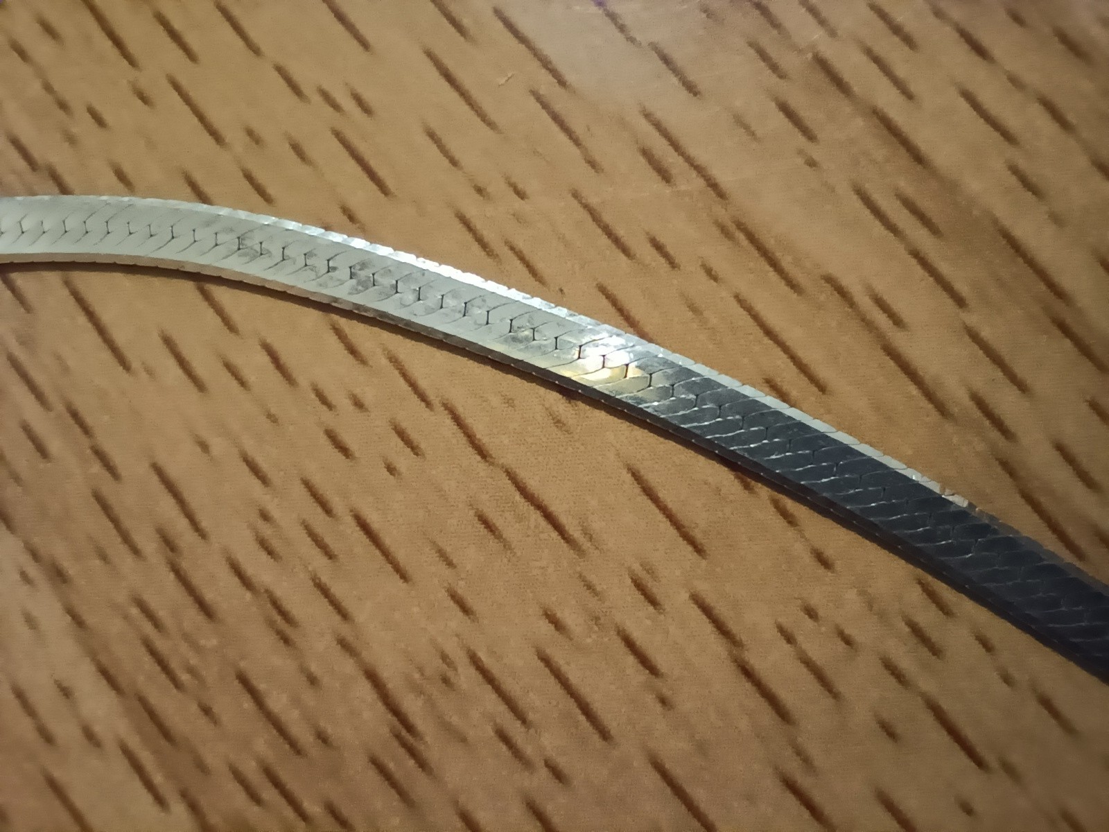 Vtg 925 Italian Italy Sterling Silver 3.5mm Herringbone Chain Necklace 20 1/4″