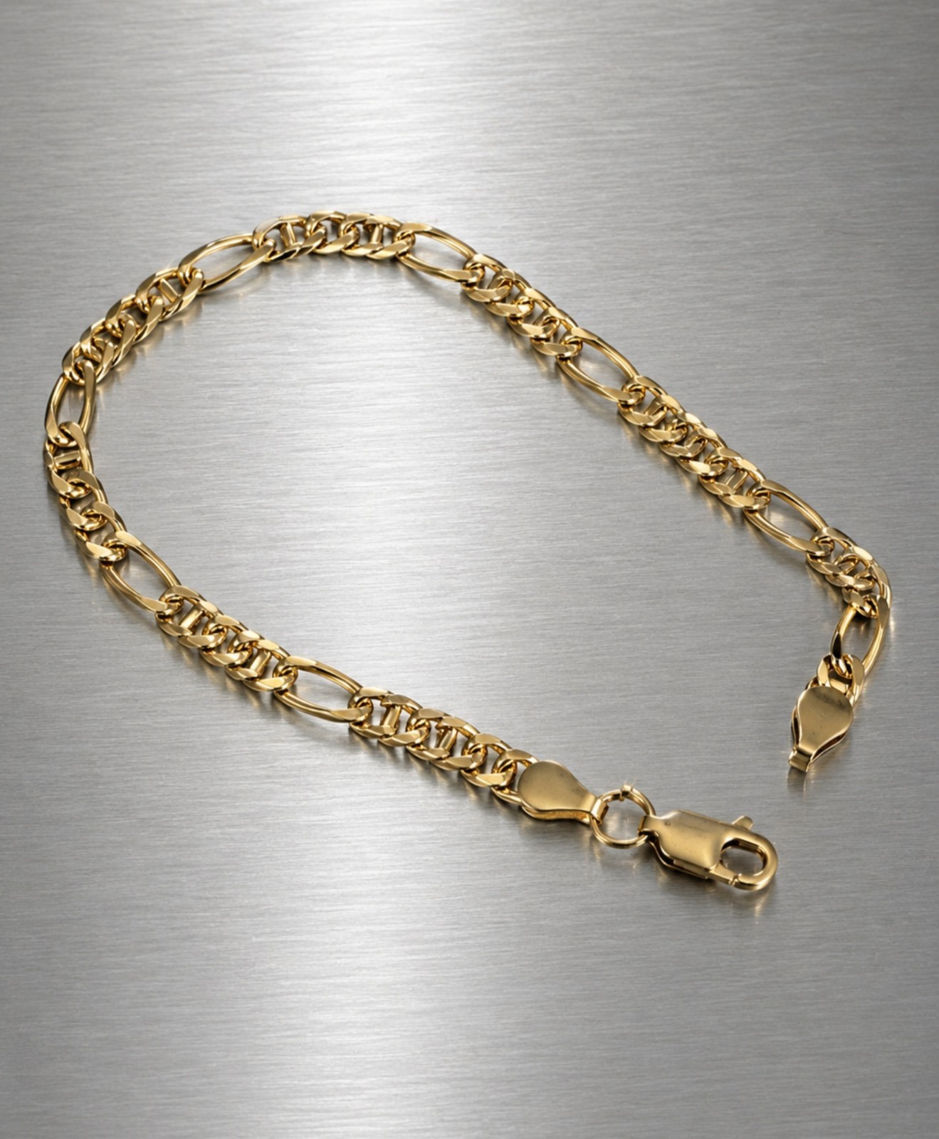 FIGARO Made In Italy 14k Yellow Gold, 7.25″L 4.59g