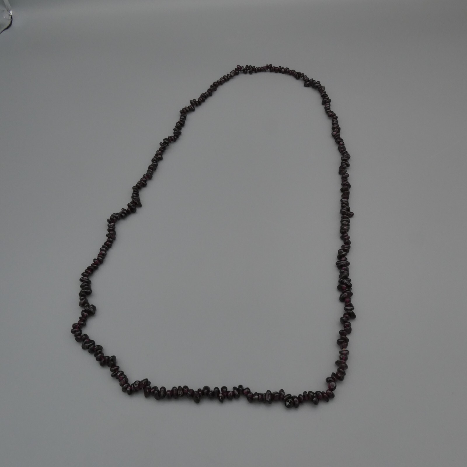 Vintage Purple Garnet Beaded 35″ Necklace Natural Pyrope Almandine Nugget 64g