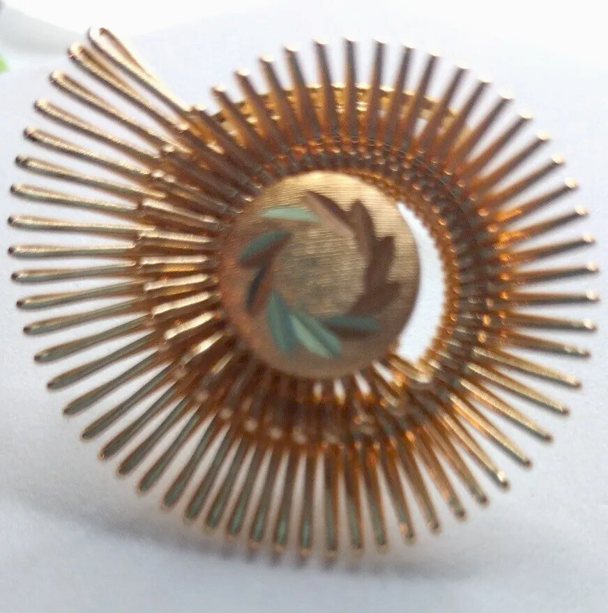 Vintage Gold Toned Western Germany Modernist Scarf Clip Designer Style Gift Lot
