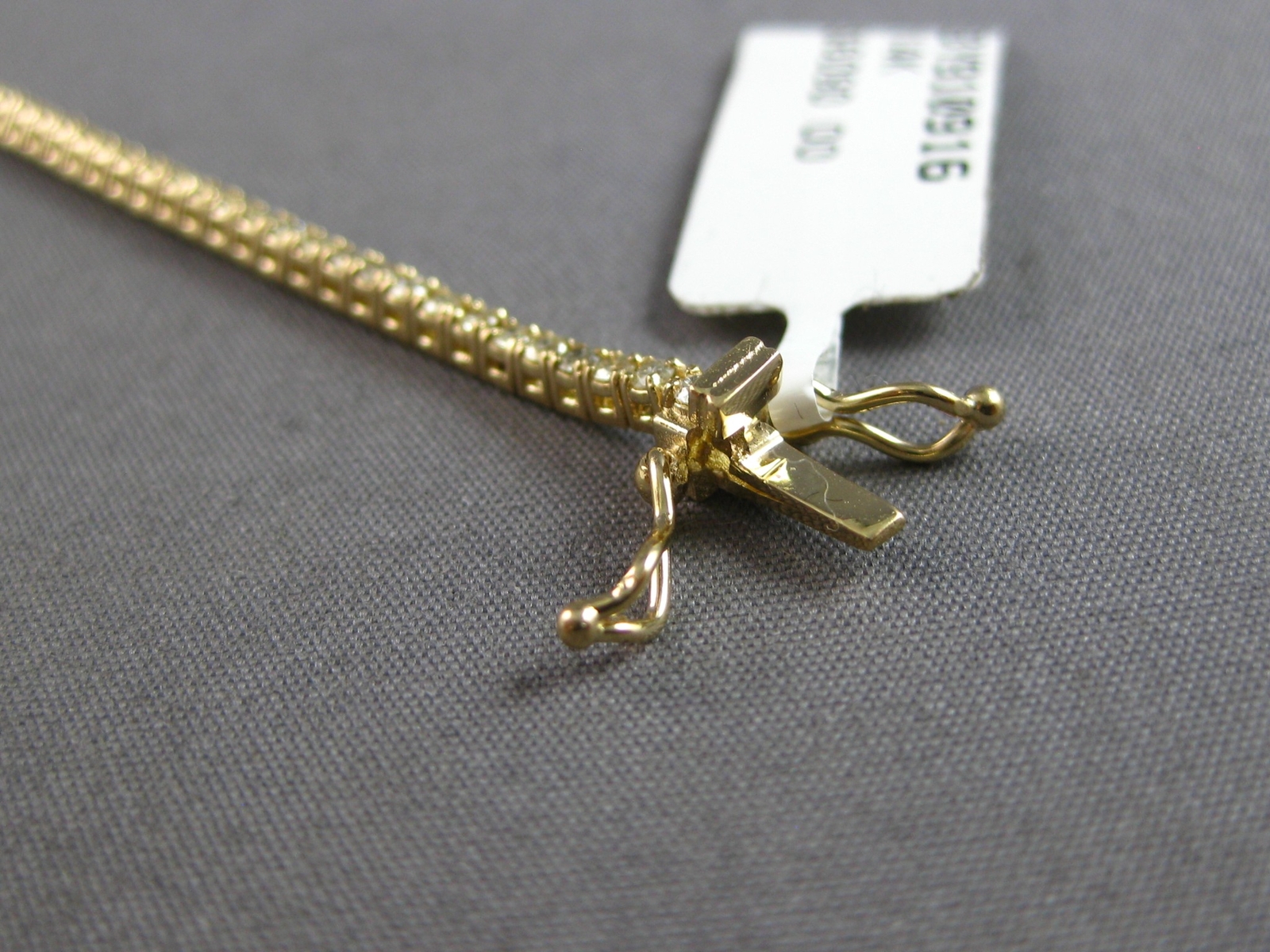 ESTATE 1.53CT DIAMOND 14KT YELLOW GOLD 3D CLASSIC ROUND 2MM TENNIS BRACELET