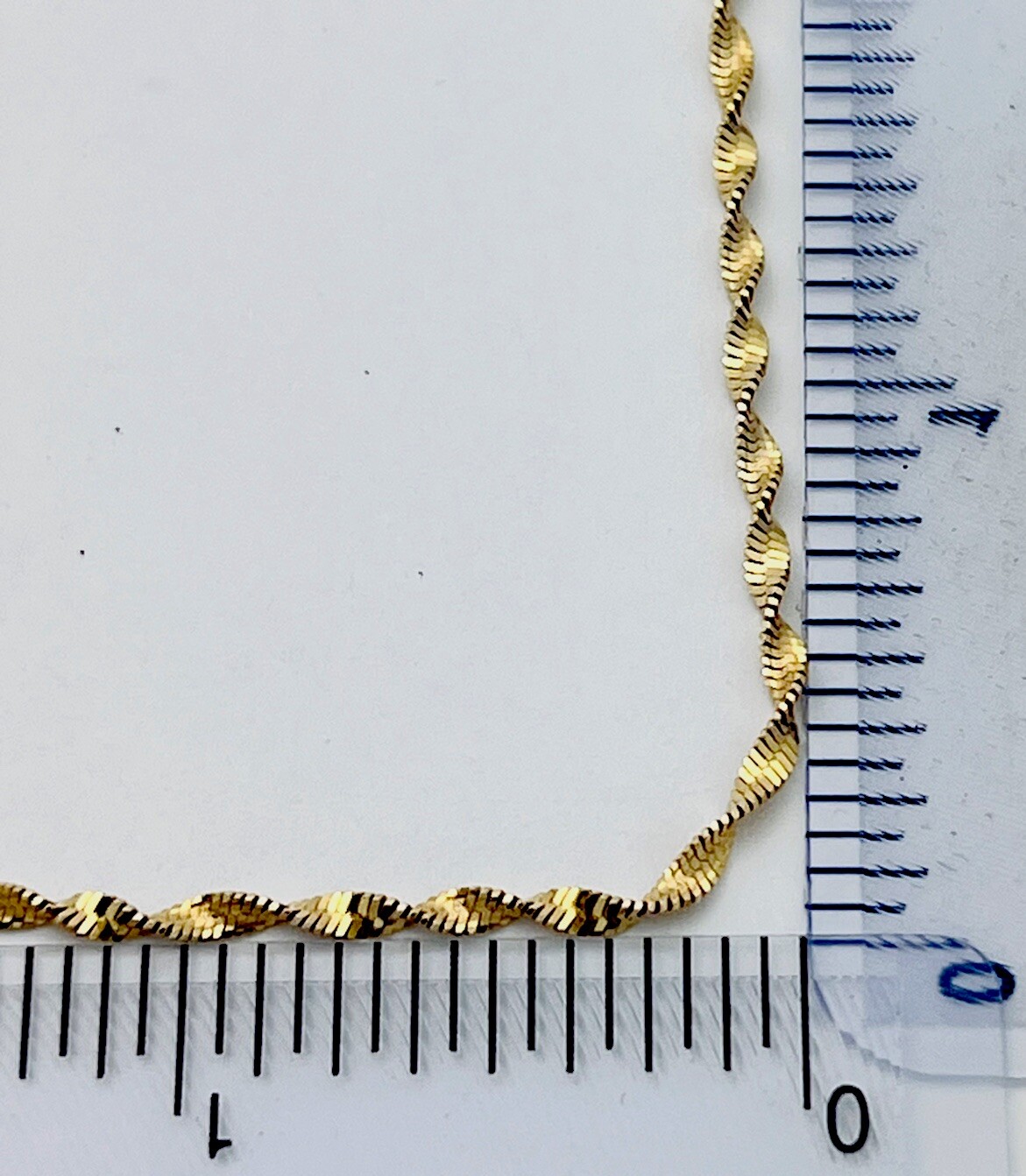 DaneCraft 24KT Gold Over 925 Sterling Silver Twist Herringbone Necklace 18”