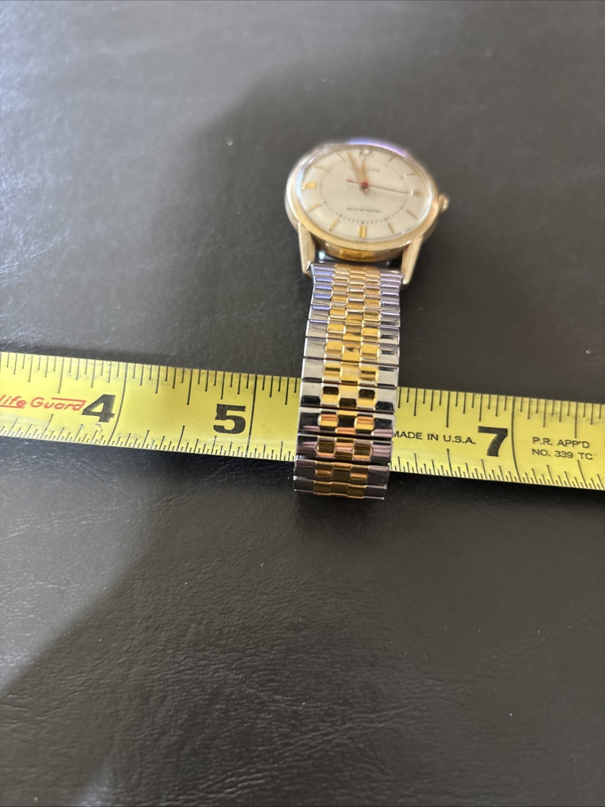VINTAGE Waltham 25 Self Winding 10k Gold Filled Bezel/Red Second Hand READ DES
