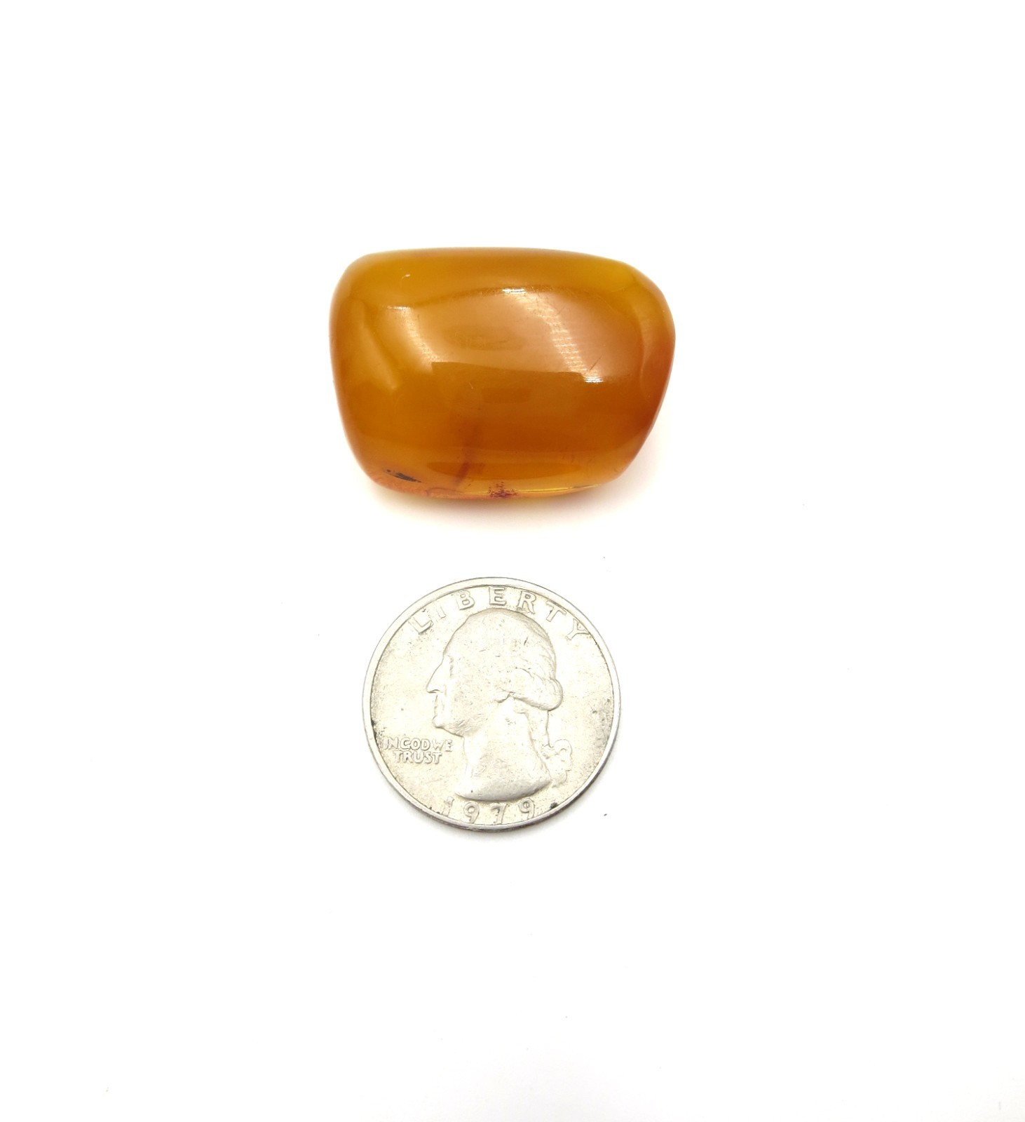 Vintage Raw Baltic Butterscotch Amber Resin 1.25″ Chunk Pin Brooch Natural