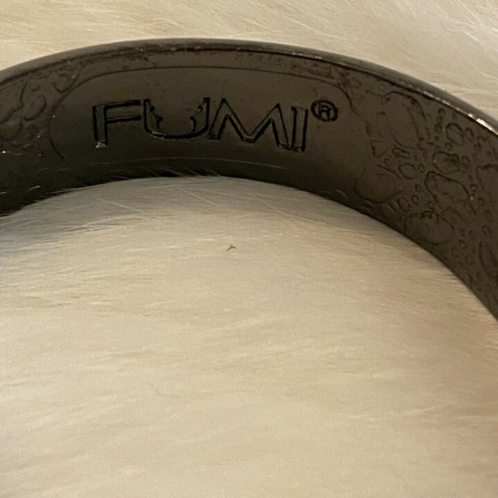 Fumi Grunge Bangle Bracelet Gunmetal Tone Rhinestone Gothic Rave Witchy 7760