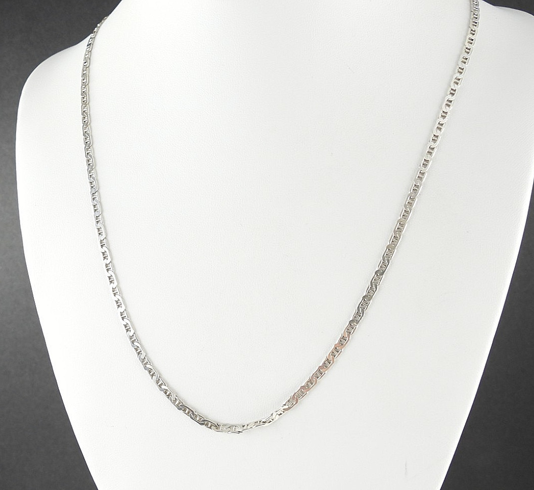 Vintage 925 Sterling Silver Mariner Link Chain Necklace Italy Jewelry 30″ Long