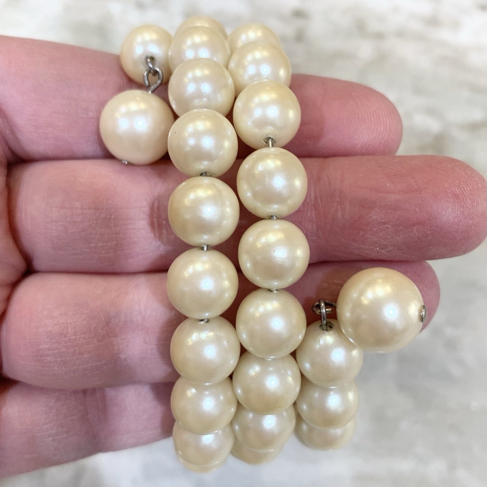 VTG Jewelry Lot 10pc black white Necklaces Dog Pins Gerry Avon Faux Pearl 60-80s