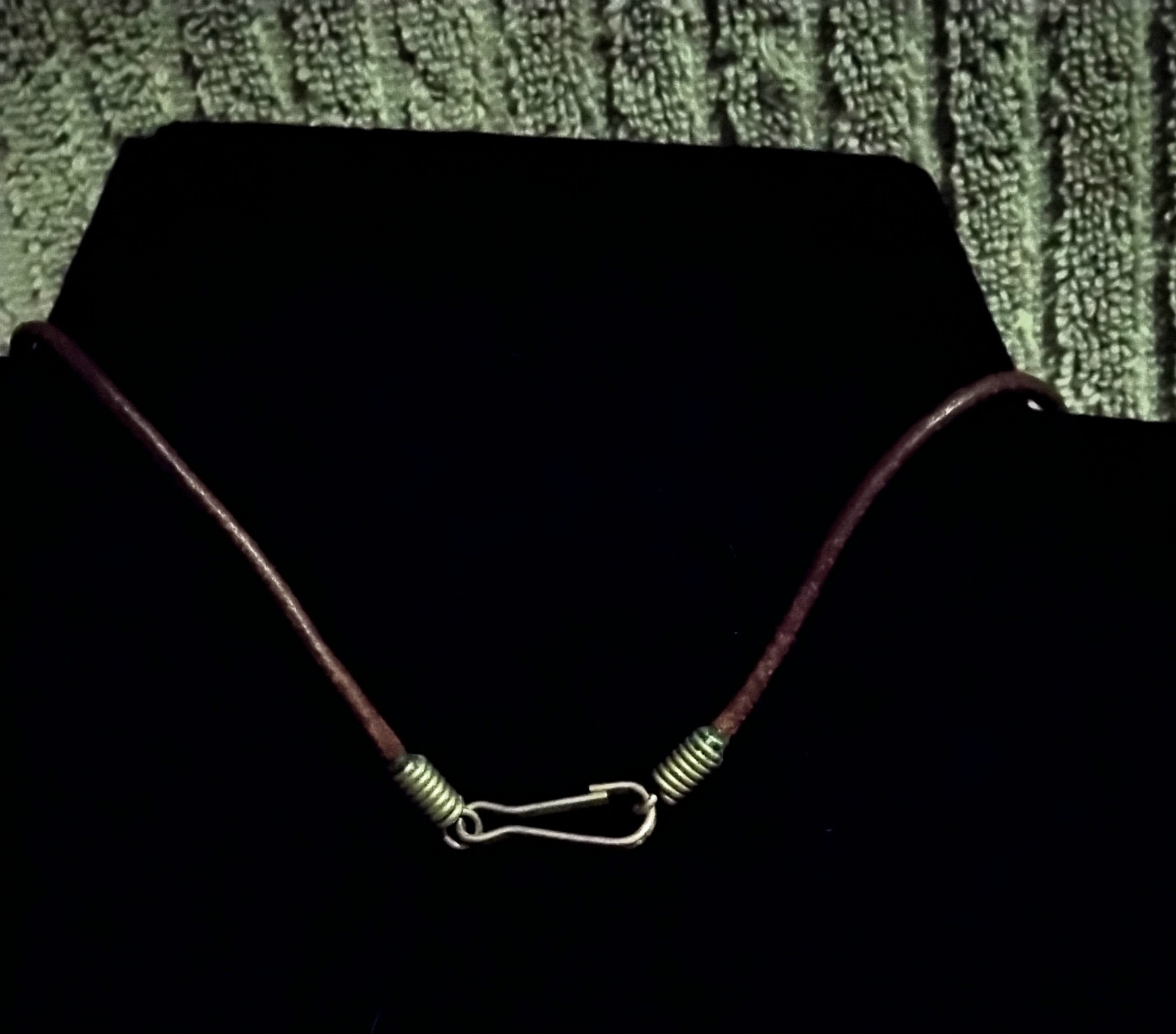 Vintage Boho Leather Cord Clay Beaded Necklace