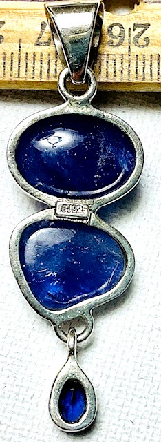 Handcrafted Sterling Silver Tanzanite & Iolite Pendant