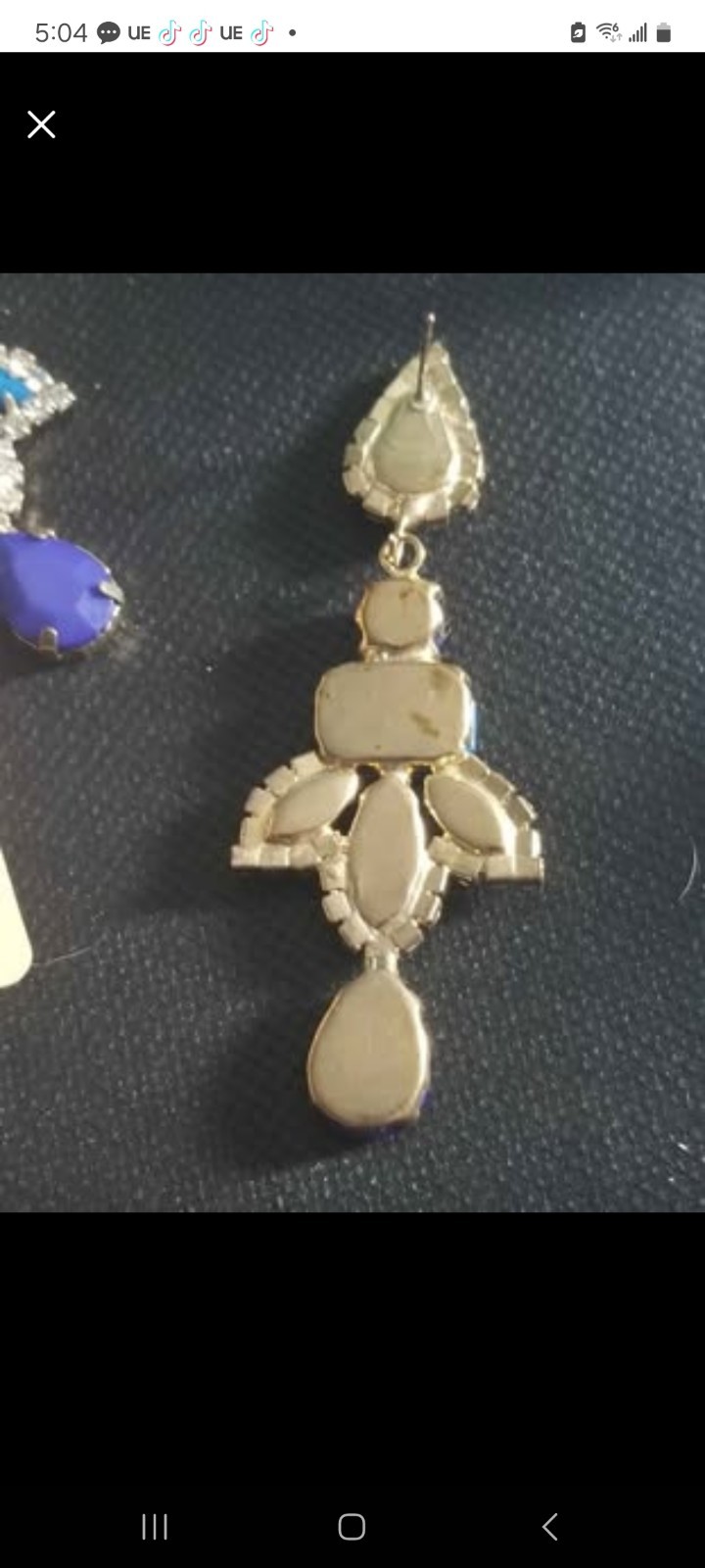 Vintage Blue And Purple Earrings