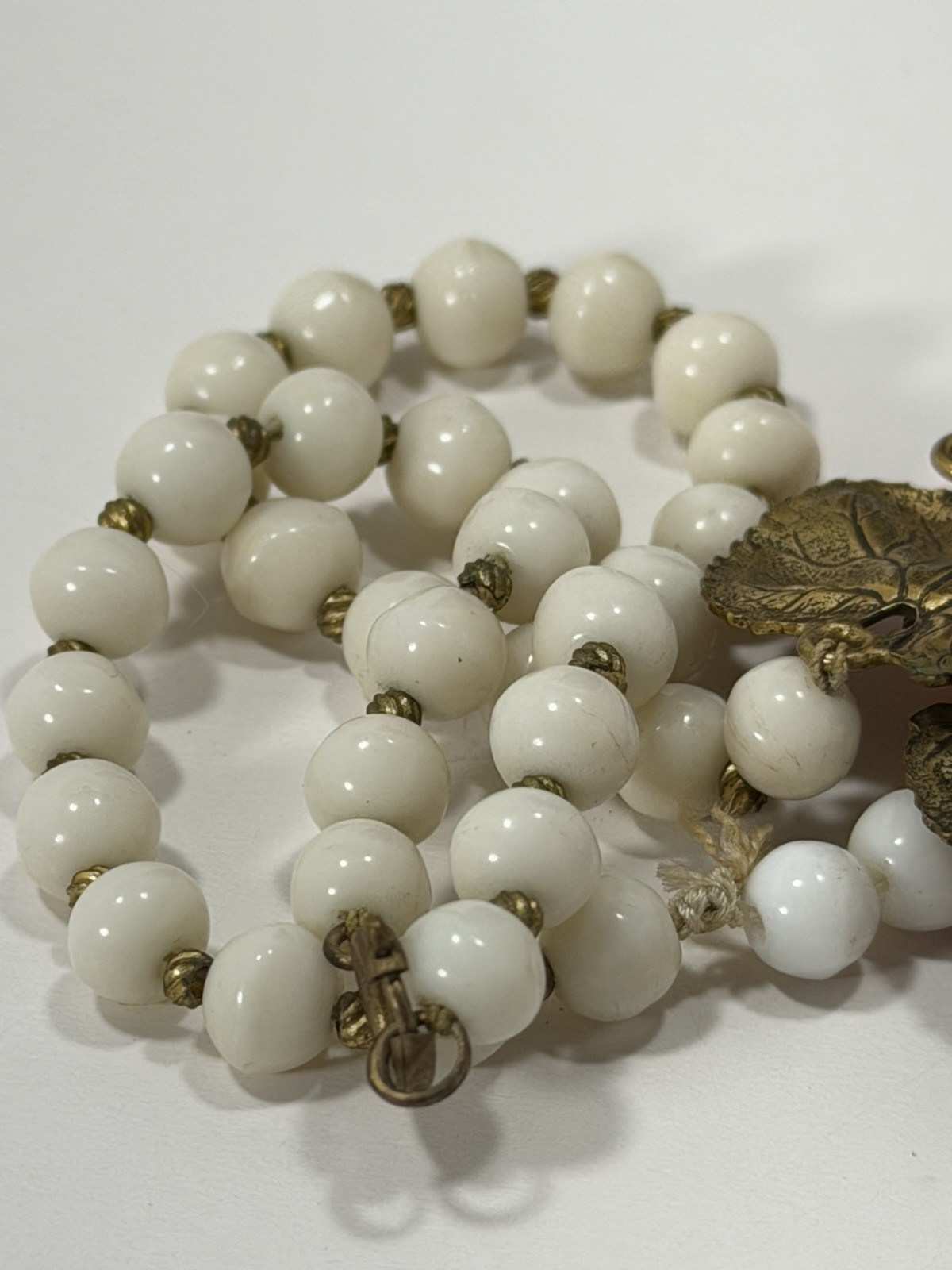 Stunning Antique Natural White & Pink Coral 18” Necklace 34g