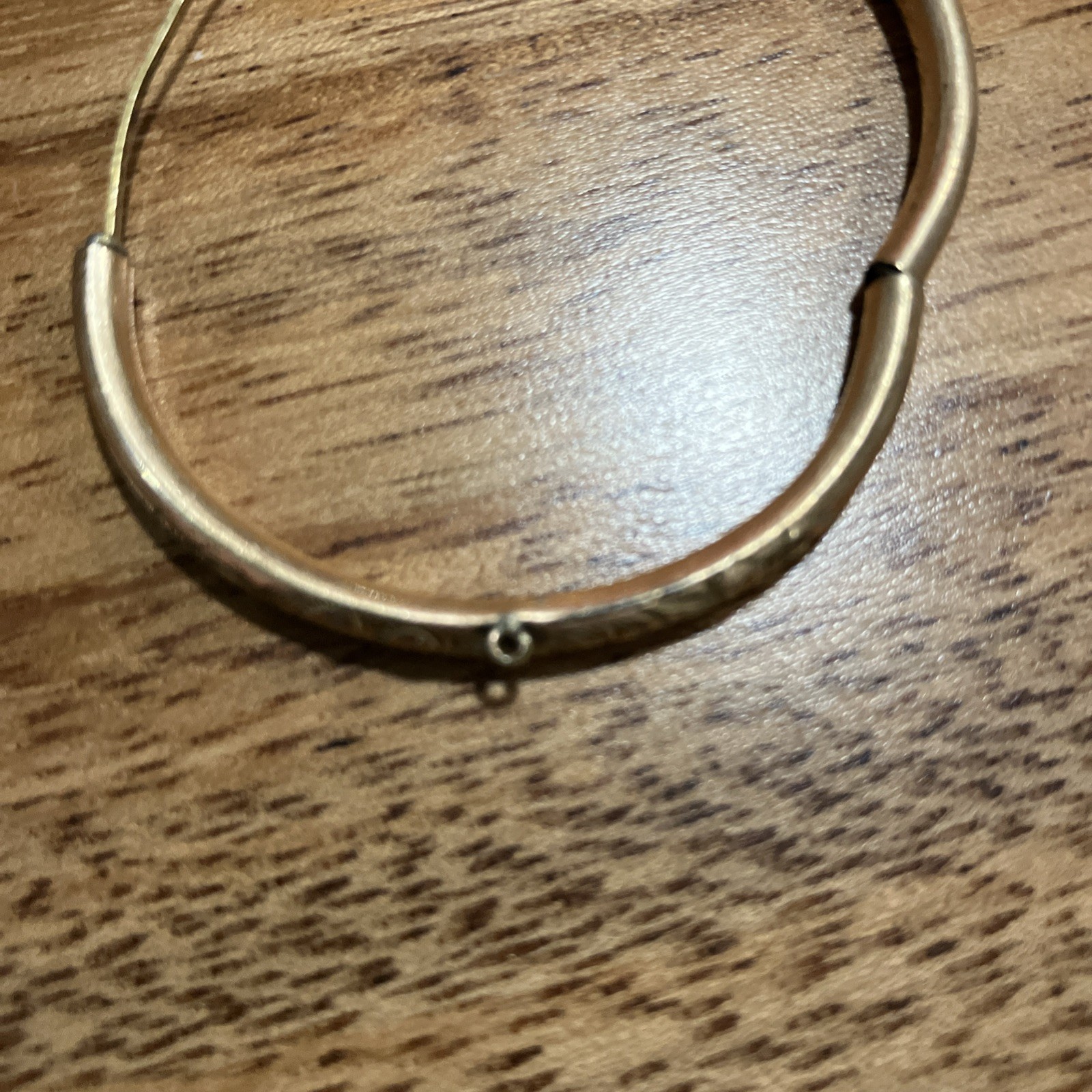 Antique Gold Filled Baby / Child Hinged Bangle Bracelet Unmarked From Estate