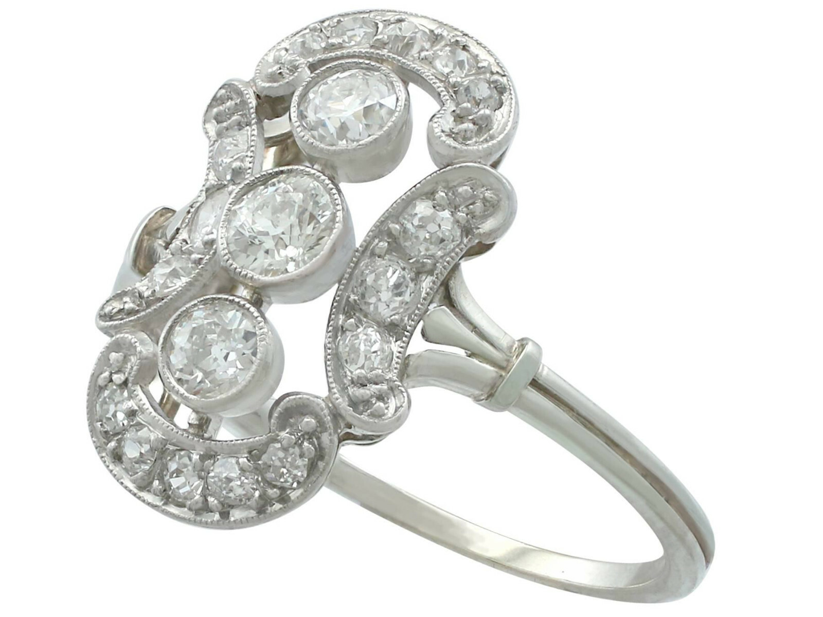 Antique Art Deco 0.35Ct Round CZ Vintage Engagement Ring Solid 925 Silver