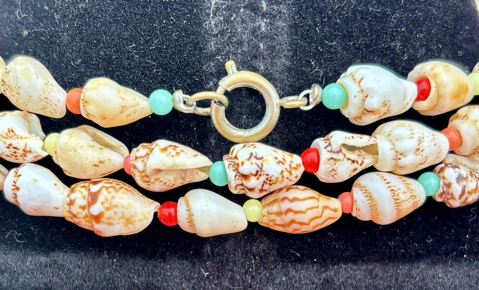 TWO Vintage Sea Shell Necklaces Boho Beach Theme