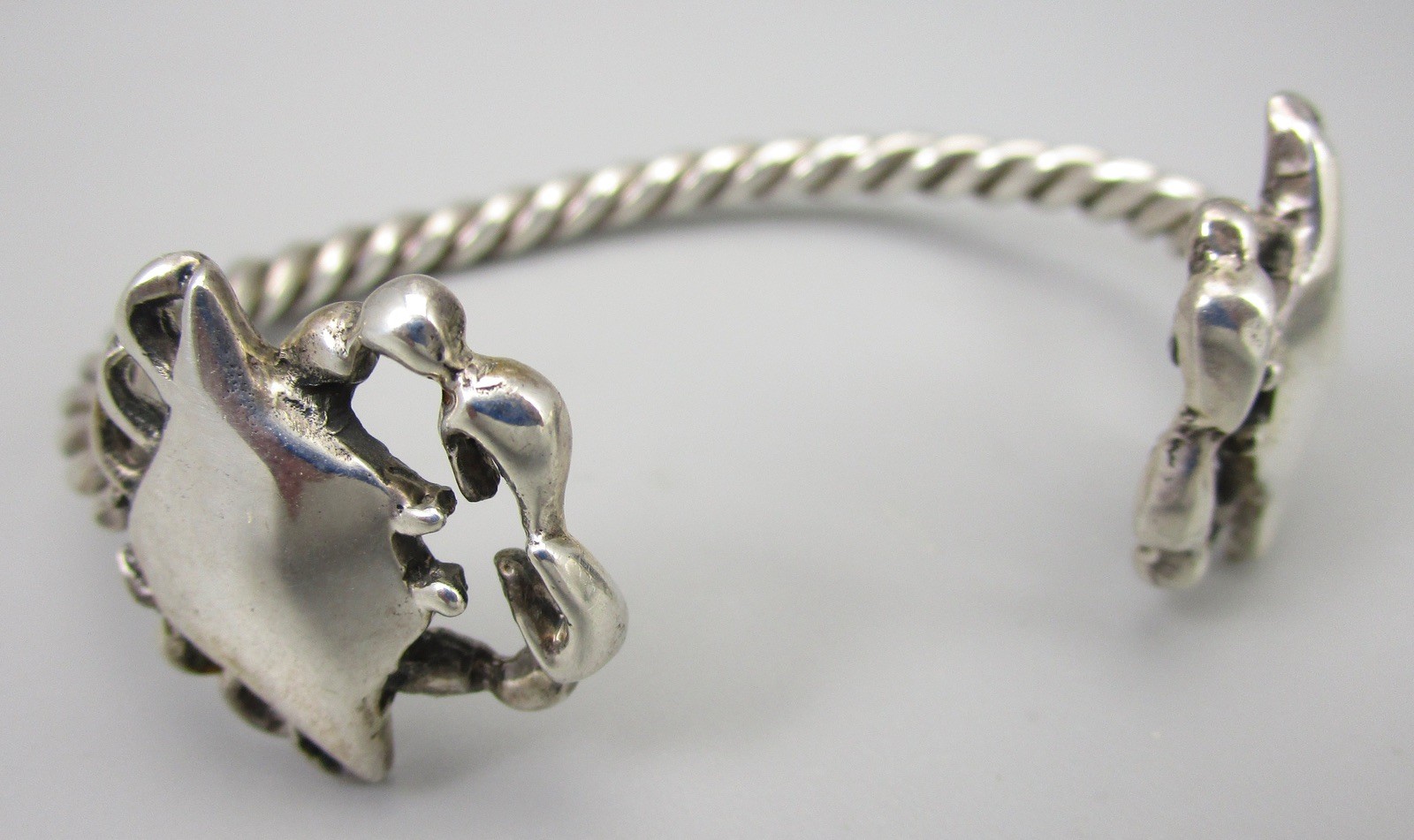 EMILIA MIMI “LOS CASTILLO” MEXICAN STERLING SILVER CRAB CUFF BRACELET – 26G