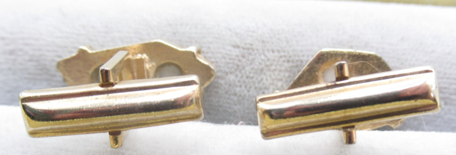 Glass Brown White Vintage Cufflinks MCM