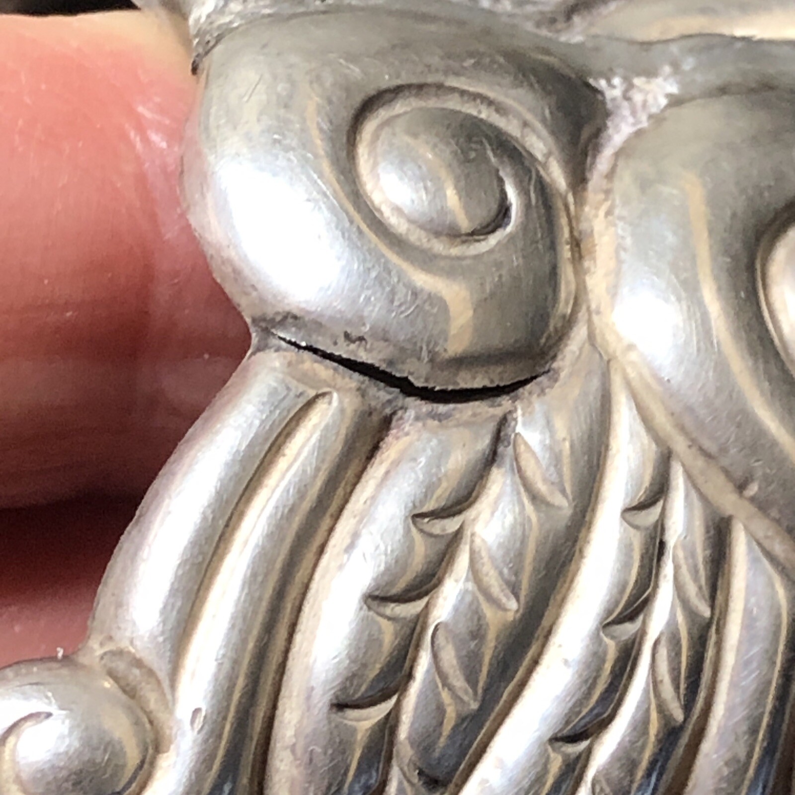 7. Vintage Beto Taxco Sterling Silver 925 Hinged Clamper Cuff Bracelet Mex As Is