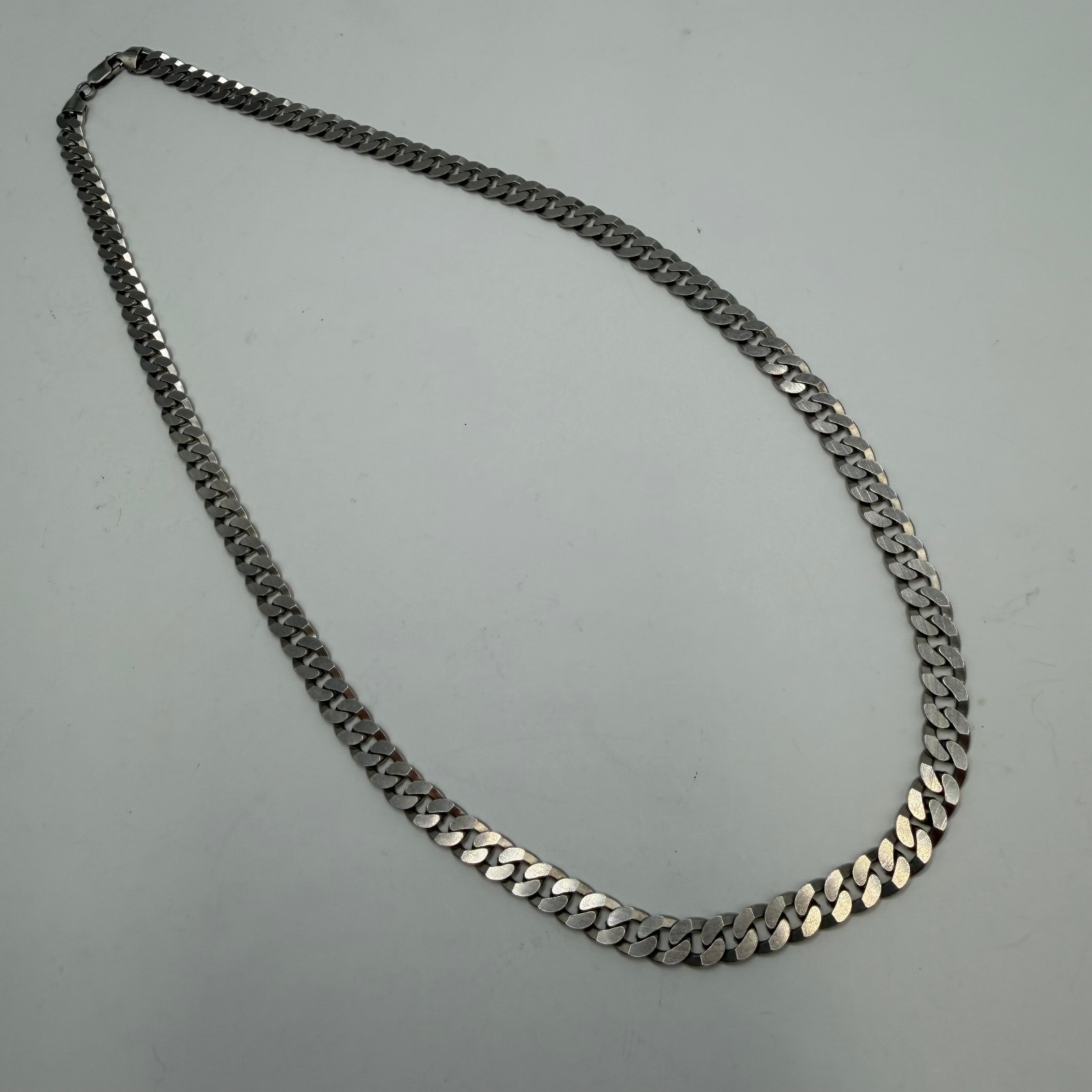 Vintage 925 Sterling Silver Men’s Curb Chain Necklace Jewelry Unisex Statement