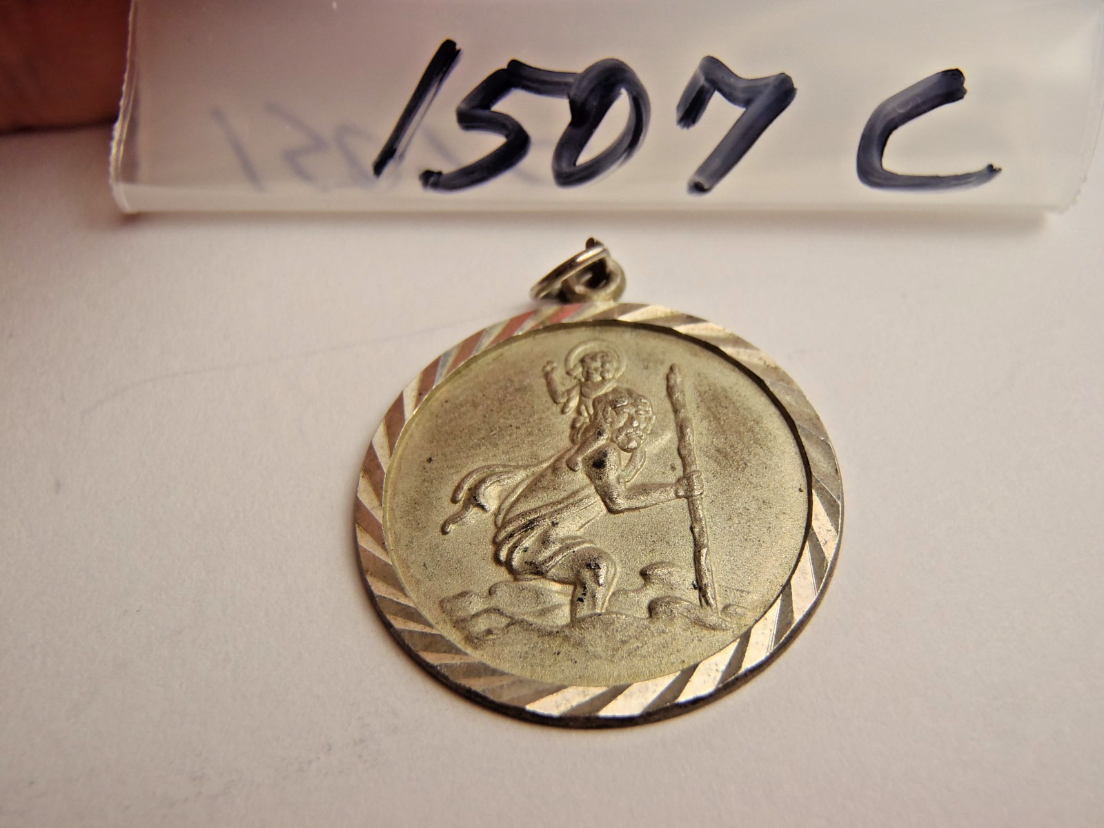 Vintage St. Christopher Silver Pendant 3.2g