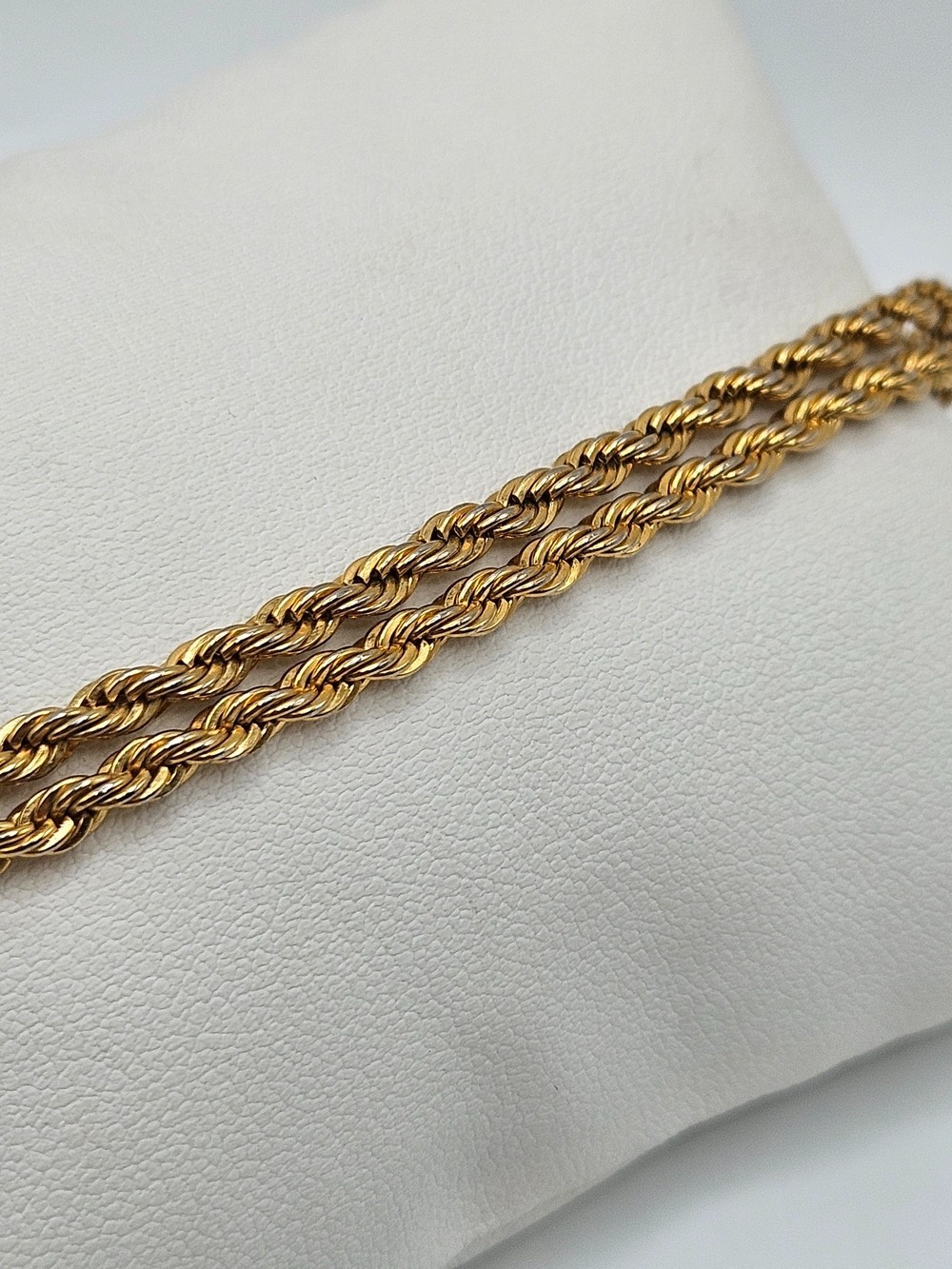 VINTAGE Gold Plated Double Strand Rope Bracelet Unisex